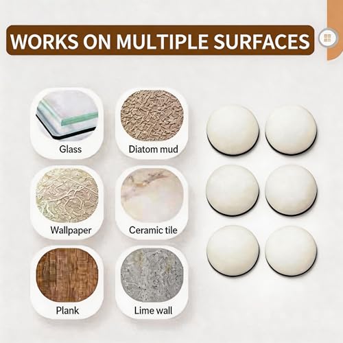 Door Stoppers for Wall, Silicone Door Knob Wall Protector, 2" Round White - size: 6Pcs, Round, White