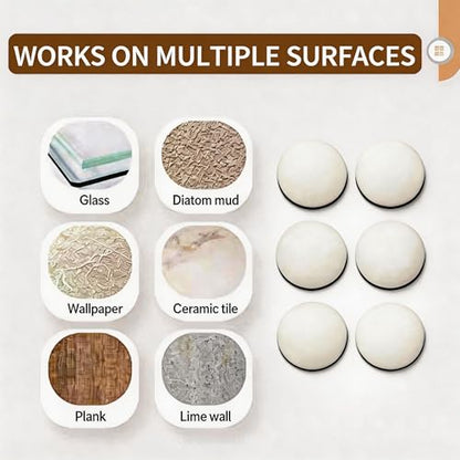 Door Stoppers for Wall, Silicone Door Knob Wall Protector, 2" Round White - size: 6Pcs, Round, White