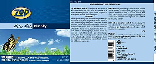 Zep Metered Mist Blue Sky Air Freshener Refill (Case of 12) with Meter Mist 3000 Ultra Dispenser (2 Pack) - 336201 - Lasts Up To 30 Days and Neutralizes Tough Odors