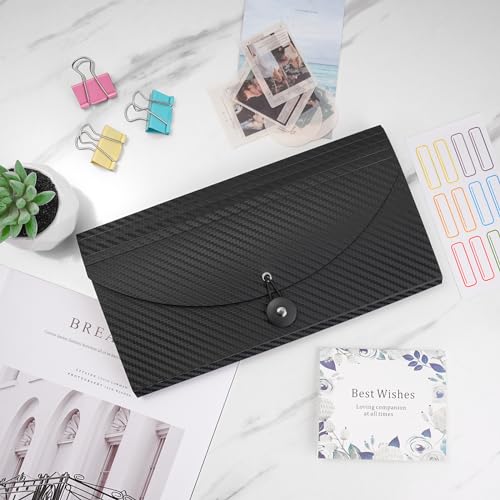 Receipt Organizer Cesil 13 Pockets Receipt Holder Small Accordion File Organizer Expanding File Folder Large Capacity Cards Ticket File Check Cards Bill Business Coupons Storage Case