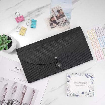 Receipt Organizer Cesil 13 Pockets Receipt Holder Small Accordion File Organizer Expanding File Folder Large Capacity Cards Ticket File Check Cards Bill Business Coupons Storage Case