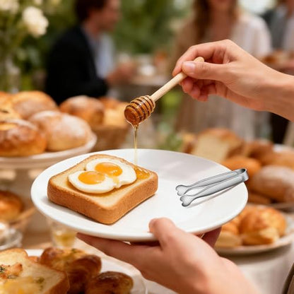 6 Pcs Mini Serving Tongs, 4.3 Inch Heart-Shaped Small Ice Tongs, Food Grade Stainless Steel Silver Tongs for Sugar Cube, Appetizers, Dessert, Tea Party, Home Kitchen, Coffee Bars, Dishwasher Safe - color: Silver, size: 4.3inch-6pcs