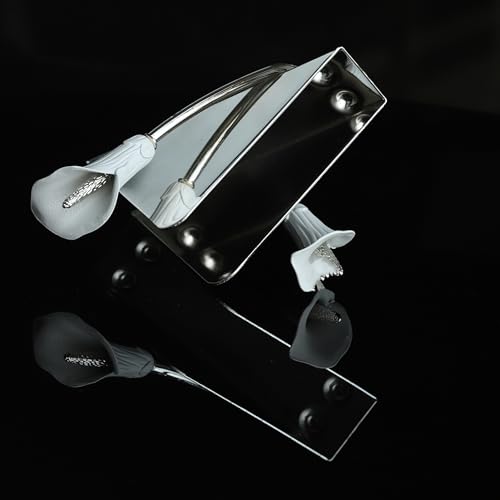 Napkin Holder for Table, Upright Paper Dispenser with Lily (silvery),wedding gift - color: Silver