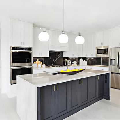3 Lights Linear Pendant Light Kitchen Island Lighting with Milk Glass Shade, Modern Farmhouse Chandelier, Brushed Nickel Chandelier for Dining Room Light Fixture for Over Island Over Table Bar - color: Brushed Nickel