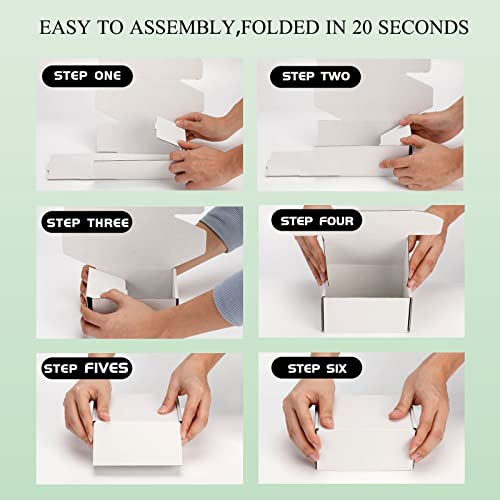 6x4x3 White Shipping Boxes for Small Business, Packing, 25 Pack - color: White, size: 6x4x3-Inch