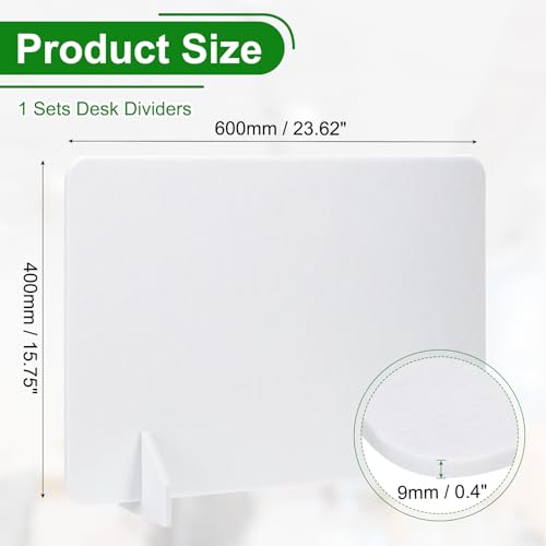 PATIKIL Desk Dividers 24" x 16",with 2Pcs Support Feet, Pure White Style A - color: Pure White Style a, size: 24" x 16"
