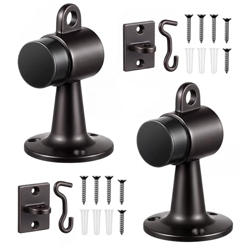 Yaocom 2 Pack Floor Mounted Door Stops, 3.5 Inch, Oil Rubbed Bronze - color: Oil Rubbed Bronze