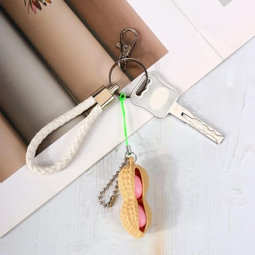 12 PCS Squeeze Bean Peanuts Keychain, Pea Peanut Keychain Fidget Toys, Soybeans Peanuts Sensory Fidget Toys Gifts for Stress Relief, Keyring, Decoration, Party Toys Supplies
