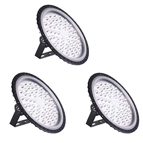 200W LED High Bay Light lamp Factory Warehouse Industrial Lighting 10000 Lumen 6000-6500K IP65 Warehouse LED Lights- Commercial Bay Lighting for Garage Factory Workshop Gym (200W 3) - size: 200W 3pcs