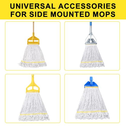 KeFanta 3 Pack Heavy Duty Commercial Mop Head Replacement,White - color: Yellow