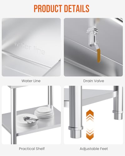 Commercial Food Warmer, 1500W Electric Steam Table