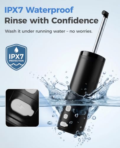 Umimile Electric Portable Bidet with Built-In Water Tank, Stainless Steel Wand, Adjustable Pressure (Black)