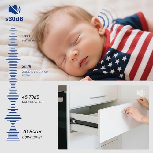 Black Heavy Duty Drawer Slides 20 Inch 1 Pair Side Mount 100LB - size: 20 Inch
