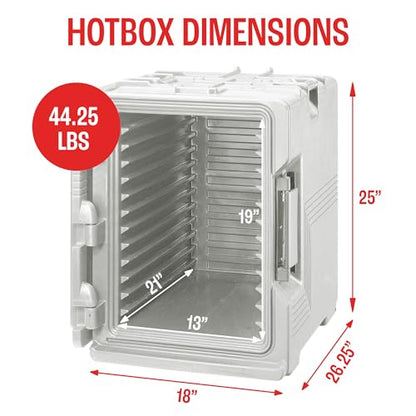 Cambro Insulated Food Pan Carrier - Hotbox for Catering & Transport - UPCS400 Series (Speckled Gray) - color: Gray
