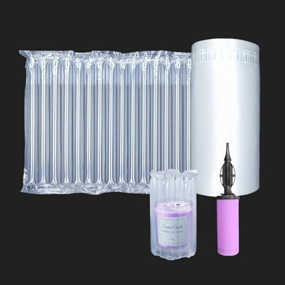 Air Bubble Cushioning Wrap Roll for Shipping Packaging, 8in*162ft Thick Heavy Duty Packing Materials for Fragile Items, Inflatable Air Pillows for Shipping Alternative to Packing Peanuts Popcorn - size: 7.87*164ft