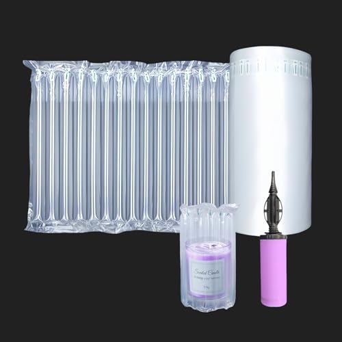Air Bubble Cushioning Wrap Roll for Shipping Packaging, 8in*162ft Thick Heavy Duty Packing Materials for Fragile Items, Inflatable Air Pillows for Shipping Alternative to Packing Peanuts Popcorn - size: 7.87*164ft