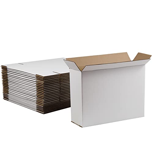 12x9x4 Inches Shipping Boxes, White Corrugated Cardboard Boxes for Small Bussiness, 25 Pack - color: White, size: 12 x 9 x 4 inch