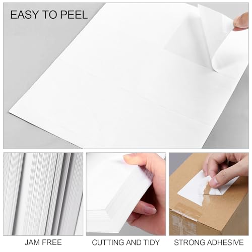 [500 Sheets 3000 Pcs] 6-UP 4''x3-1/3'' Shipping Labels for Laser & Inkjet Printers, A4 6 UP Shipping Mailing Stickers, 6 Pcs Per Page Shipping Labels,8.5"×11" White Stickers for Printer - color: 6 Up - 3000 Labels