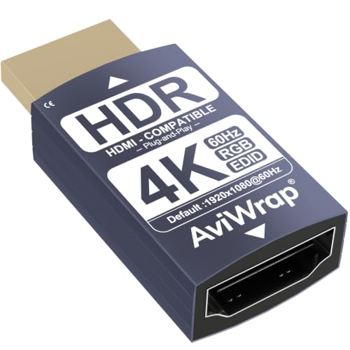 4K HDMI EDID Emulator Passthrough Adapter,EDID Dongle for HDR - color: 4K/60Hz HDR, size: 1pack