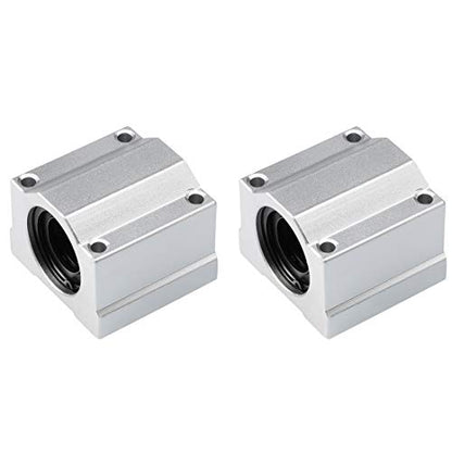 uxcell SCS20UU Linear Ball Bearing Slide Block Units, 20mm Bore Dia (Pack of 2) - size: 20mm