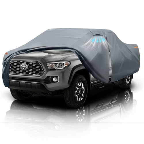 Truck Cover Custom Fit 1995-2025 Tacoma Xtra/Access/Double Cab Short Bed(5') with Door Zipper, 10 Layers Outdoor Heavy Pickup Truck Cover Waterproof All Weather, Wind Dust Sun Protector. - size: Custom fit Ford Tacoma Xtra/Access/Double Cab SB