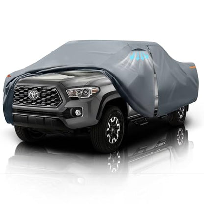 Truck Cover Custom Fit 1995-2025 Tacoma Xtra/Access/Double Cab Short Bed(5') with Door Zipper, 10 Layers Outdoor Heavy Pickup Truck Cover Waterproof All Weather, Wind Dust Sun Protector. - size: Custom fit Ford Tacoma Xtra/Access/Double Cab SB