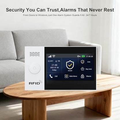 PGST A107F Home Alarm System with 1080P HD Security Camera,Dual Protection