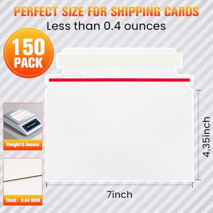 150 Pack Rigid Mailers, 7"x4.35" Premium Trading Card Shipping Envelopes - size: 150 Pack