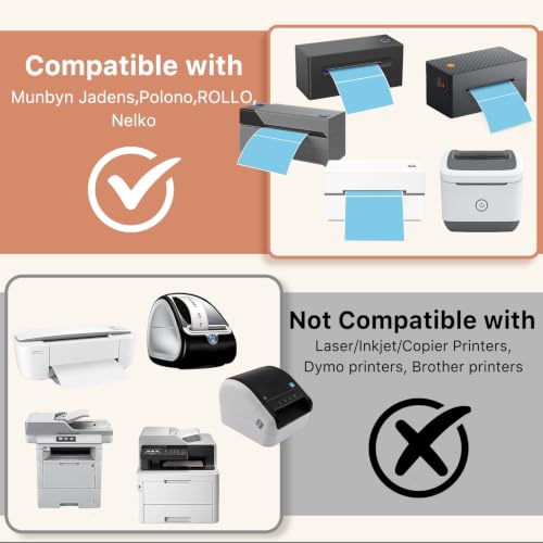 4" x 3" Thermal Labels, Blue, 500 Labels/Roll - color: Blue