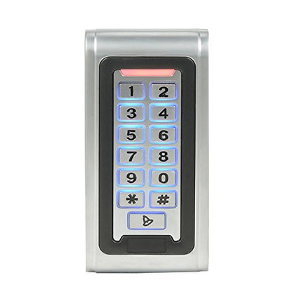 Waterproof Metal RFID PIN Code Door Security Access Control System ANSI Standard North American Heavy Duty Electric Strike Lock,110V-240V Power Supply Unit,Exit Button,Cards/Key Fobs - style: Strike Lock