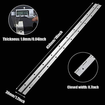 EPHECH 18" Piano Hinge, 4PCS Stainless Steel Continuous Piano Hinge-Silver
