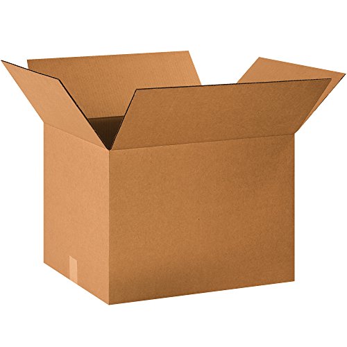 BOX USA 15 Pack of Heavy-Duty Corrugated Cardboard Boxes, 20" L x 16" W x 14" H, Kraft, Shipping, Packing and Moving - style: Heavy-Duty