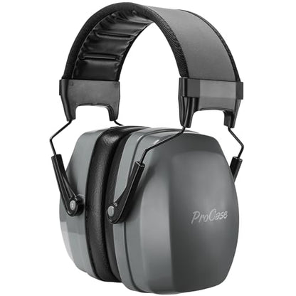 ProCase SNR33dB Noise Reduction Ear Muffs, Adult Hearing Protection - color: Grey