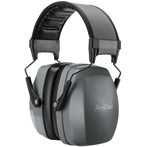 ProCase SNR33dB Noise Reduction Ear Muffs, Adult Hearing Protection - color: Grey
