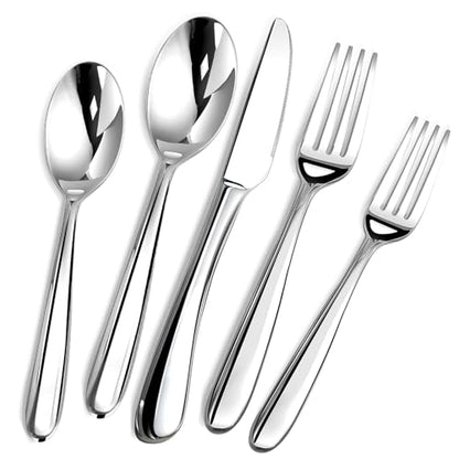 Heavy Duty Silverware Set for 8, Stainless Steel Flatware Cutlery Set - size: 40 Piece, style: Heavy Duty