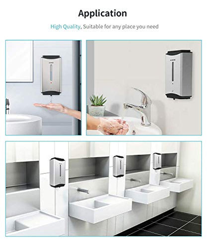 AIKE Heavy Duty Automatic Soap Dispenser,37oz for Bathroom,Polished Steel - color: Polished Stainless Steel