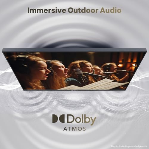 SYLVOX 43 inch Outdoor TV, Ultra-Narrow Bezel, Weatherproof TV for Outside - size: 43-inch, style: Frameless
