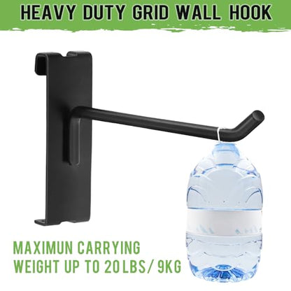 60 Pcs Gridwall Hooks, 4/6/8 Inch Grid Wall Hook Display for Gridwall Panel - size: 4/6/8 Inch