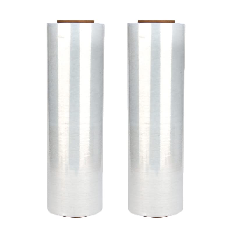 1 Roll 18" x 1500 feet Stretch Film-Wrap 80 Gauge Industrial Strength Stretch 20 Microns Durable for Moving Packing Packaging Heavy Duty Warehouse Shrink Film (Clear) - color: Clear, size: 1 PACK