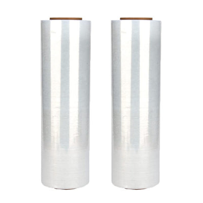 2 Roll 18" x 1500 feet Stretch Film-Wrap 80 Gauge Industrial Strength Stretch 20 Microns Durable for Moving Packing Packaging Heavy Duty Warehouse Shrink Film (Clear) - color: Clear, size: 2 PACK