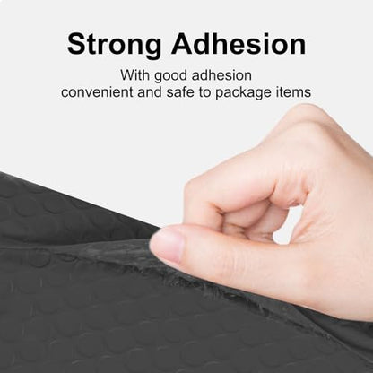 Koja Extra Thick Padded Bubble Mailers, 4x8 in, 50-Pack, Black - color: Black, size: 4 x 8" 50-Pack