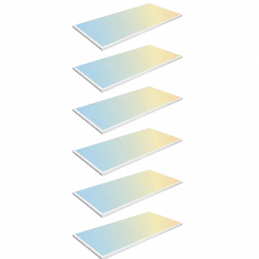 2x4 LED Flat Panel Light Surface Mount, 72W Ceiling Light, 9000 Lumens, 5CCT 3000K-6500K Selectable, 0-10V Dimmable, ETL Listed Light for Offices, Schools, Hospitals, Retail Stores (6 Pack) - size: 6 Pack