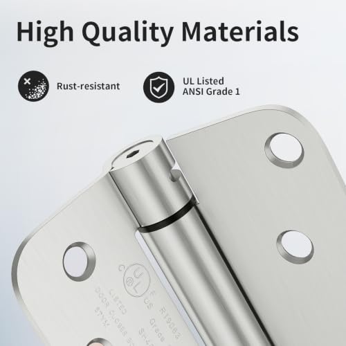2 Pack Self Closing Door Hinges 4 Inch, Spring Loaded Door Hinges - size: 4" 2 Pack