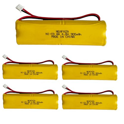 D-AA650Bx4 Ni-CD 4.8V 900mAh Exit Sign Emergency Lighting Battery Compatible with Unitech Dual-Lite 0120859 Ni-CD AA 650mAh E1021R LITHONIA DAA650Bx4 (5 Pack) - size: 5 Pack