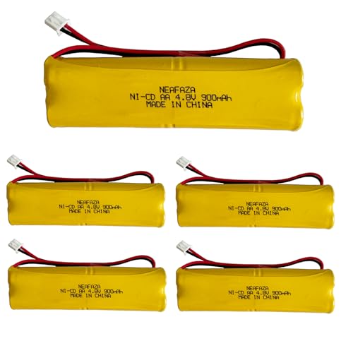 D-AA650Bx4 Ni-CD 4.8V 900mAh Exit Sign Emergency Lighting Battery Compatible with Unitech Dual-Lite 0120859 Ni-CD AA 650mAh E1021R LITHONIA DAA650Bx4 (5 Pack) - size: 5 Pack