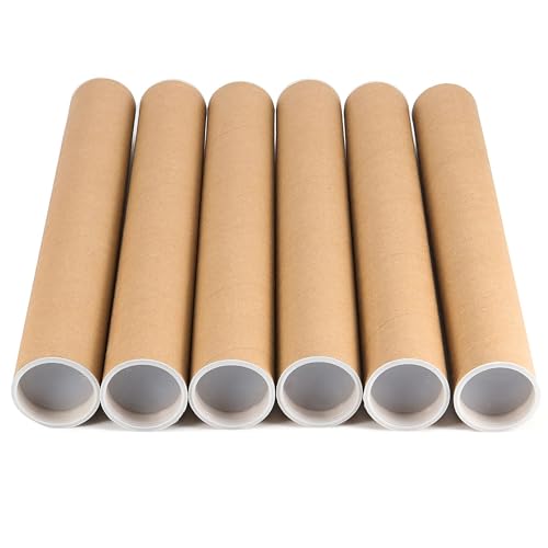 HOIGON 18 Pack 2 x 16 Inch Mailing Shipping Tubes with Caps, Thick Mail Tubes Cardboard Mailing Tube for Packing,Shipping, Artwork, Crafts, Storage of Poster - size: 2x16 Inch
