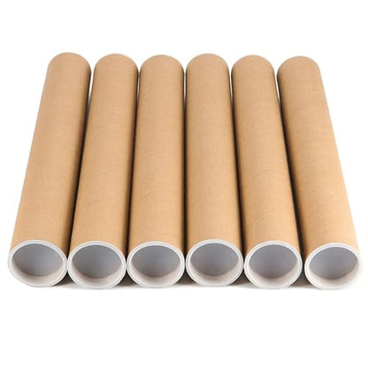 HOIGON 18 Pack 2 x 16 Inch Mailing Shipping Tubes with Caps, Thick Mail Tubes Cardboard Mailing Tube for Packing,Shipping, Artwork, Crafts, Storage of Poster - size: 2x16 Inch