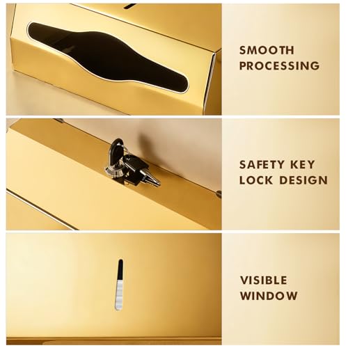 Gorlary Commercial Paper Towel Dispenser Wall Mount, Gold - color: Gold, size: 300 Sheets – Medium