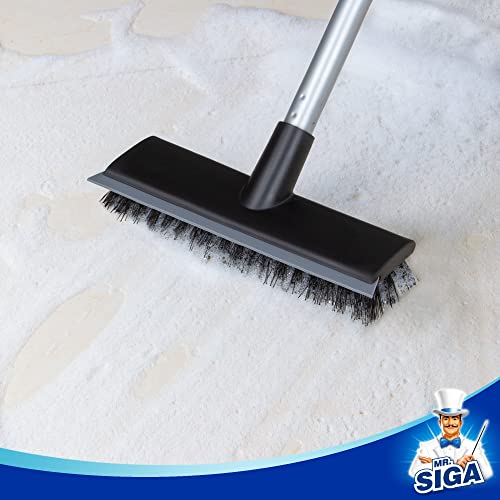 MR.SIGA Floor Scrub Brush with Long Handle for Cleaning Cleaning Bathroom - size: 8.7 x 48.4 inch