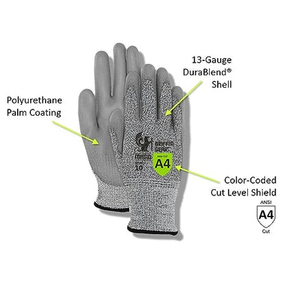 MAGID Griffin Gear ANSI A4 Sandy Nitrile Coated Work Gloves - color: Polyurethane Coating, size: 7/S, style: 144 Pair